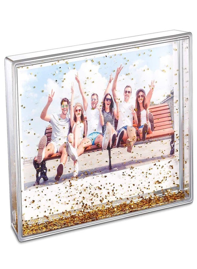 Kingho Glitter Picture Frame Cute Liquid Acrylic Photo Frames for Family Friends Couples Gifts, Mount for 4x6 inch (10x15 cm) Picture - Image 2