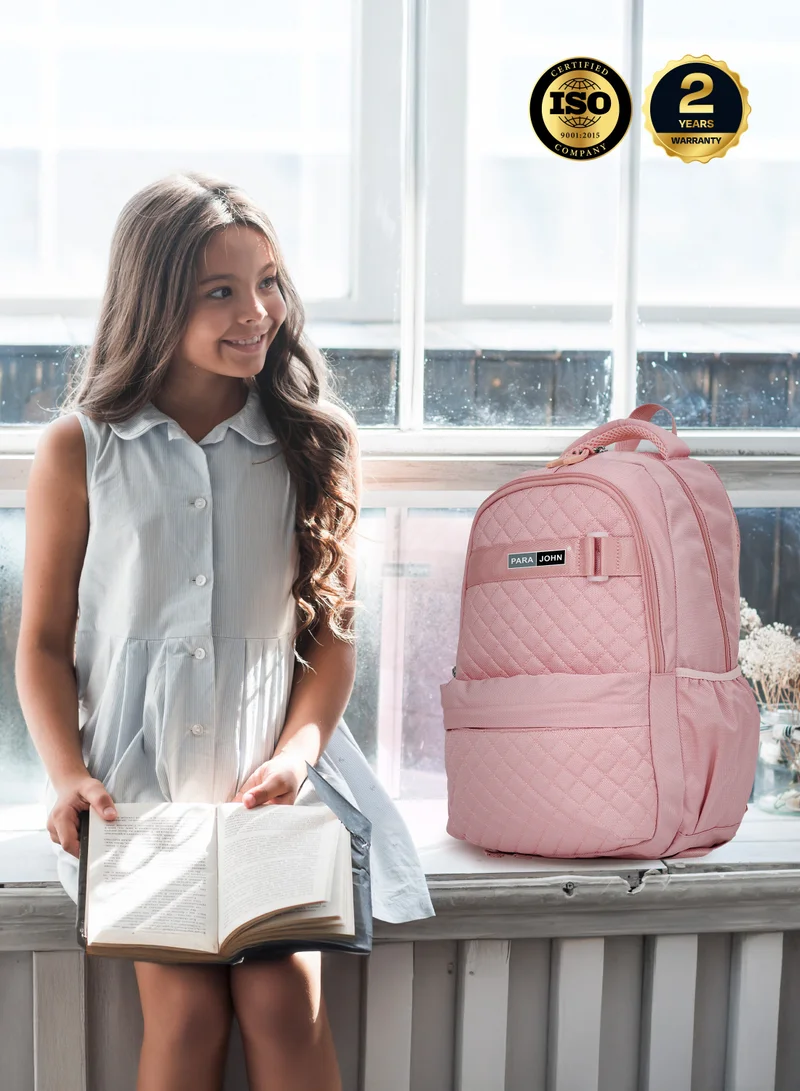 PARAJOHN 19 Backpack 28L Premium Nylon 18\" inches Water Resistant Daily Use Travel Laptop Backpack for Men & Women pink  | Best Price UAE