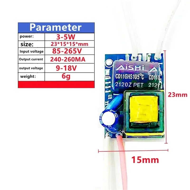 LED Driver Transformer 3 5W 240 260mA AC85 265V Power Supply Adapter For Spotlight - Image 2