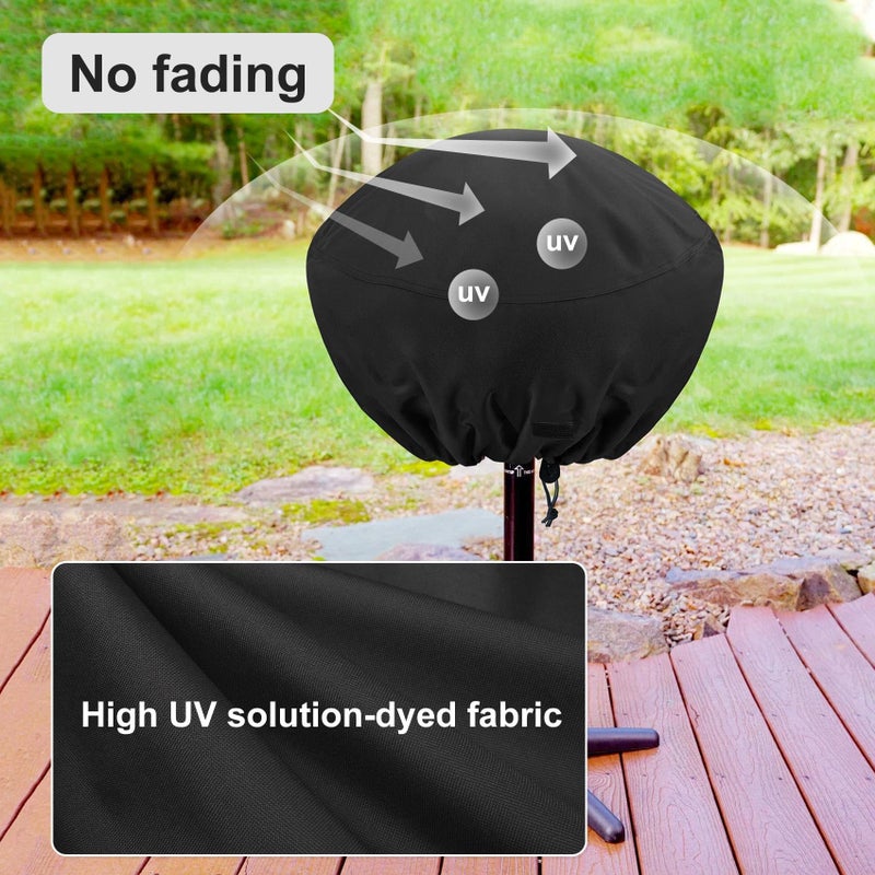 NettyPro Grill Cover for George Foreman, Waterproof Heavy Duty Outdoor Indoor Electric Portable Stand Small Grill Cover for Char-Broil, Cuisinart, Homewell, Weber and More, Black - Image 3