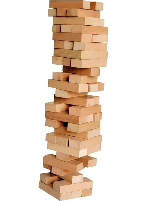 Apexma Wooden Jenga Balance Tower Game 54 Pieces - Fun Balance and Attention Game Set  - Image 3