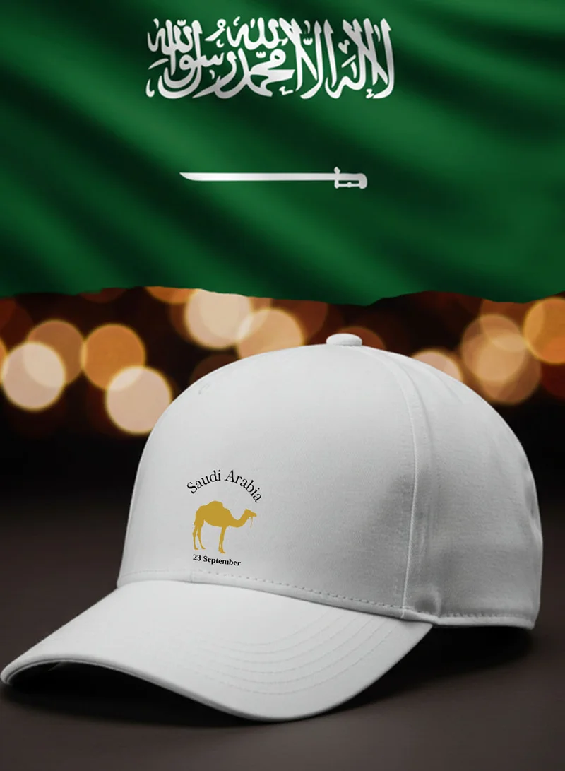 LOWHA Cotton Cap for Saudi National Day with Celebration Phrase Design