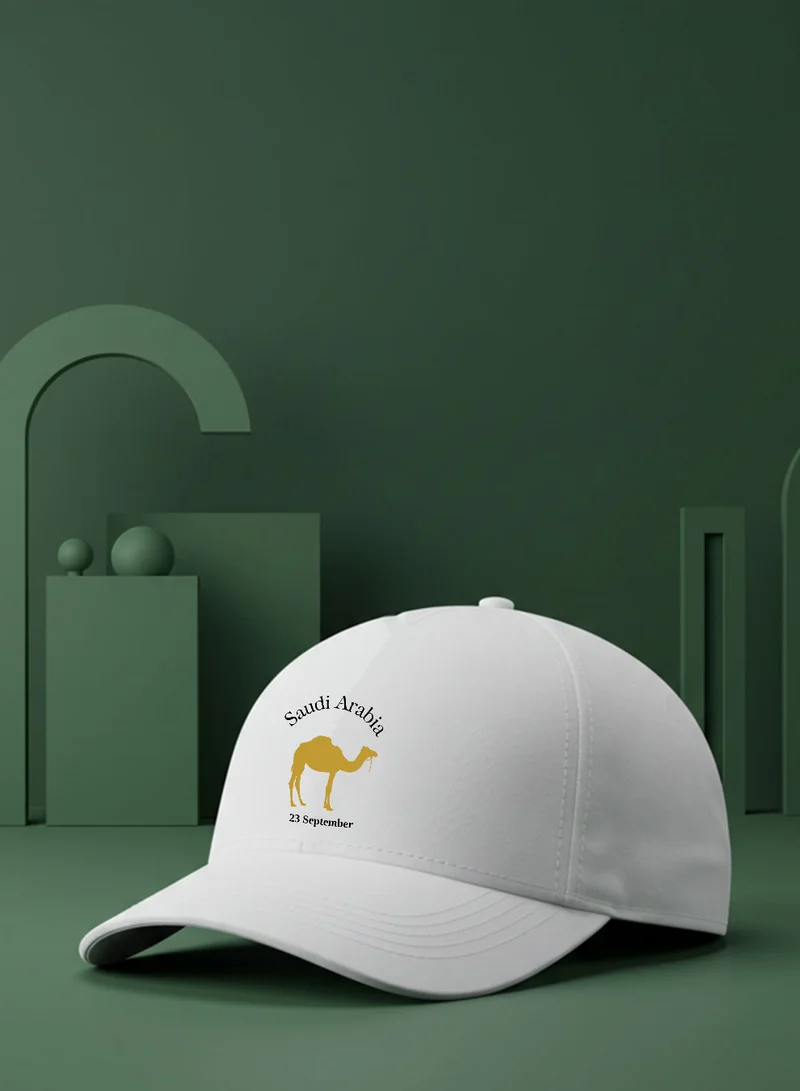 LOWHA Cotton Cap for Saudi National Day with Celebration Phrase Design