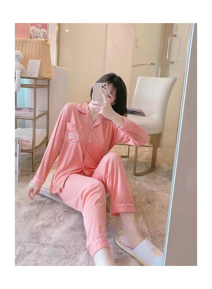 DubaiGallery Silk Women Pajama Sets Satin Pajama Sleepwear Pajamas Nightgown Summer Long Sleeve Pants Pyjamas