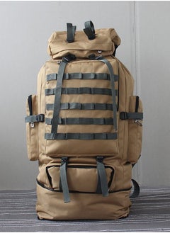 GROIC Hiking Backpack 100L Mountain Climbing Camping Bags Waterproof Rain Cover Extralarge Capacity 30 Inches Brown  - Image 5