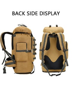 GROIC Hiking Backpack 100L Mountain Climbing Camping Bags Waterproof Rain Cover Extralarge Capacity 30 Inches Brown  - Image 4