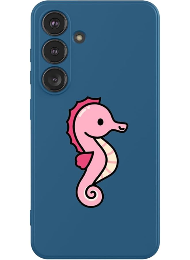 erorex Protective Slim Fit Case Liquid Silicone Cover With Full Body Protection Anti Scratch Shockproof Case For Samsung Galaxy S24 Plus Blue Seahorse Multicolour Mcplssgs24Pbluea558 - Image 1