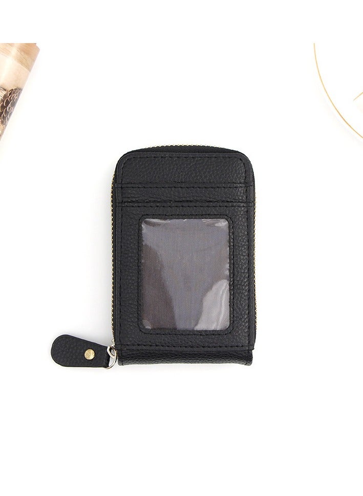 حامل بطاقة إئتمان جلدية متعددة الوظائف أسود - Image 2