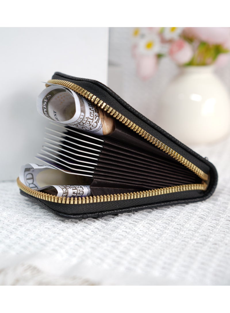 حامل بطاقة إئتمان جلدية متعددة الوظائف أسود - Image 3