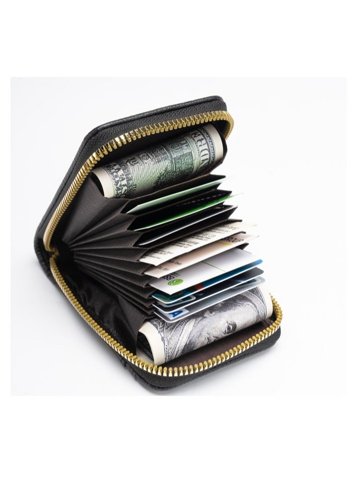 حامل بطاقة إئتمان جلدية متعددة الوظائف أسود - Image 5