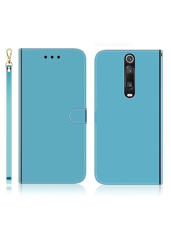 Case Cover For Xiaomi Redmi K20 / K20 Pro / Mi 9T / Mi 9T Pro Imitated Mirror Surface Horizontal Flip Leather Case with Holder & Card Slots & Wallet & Lanyard Blue