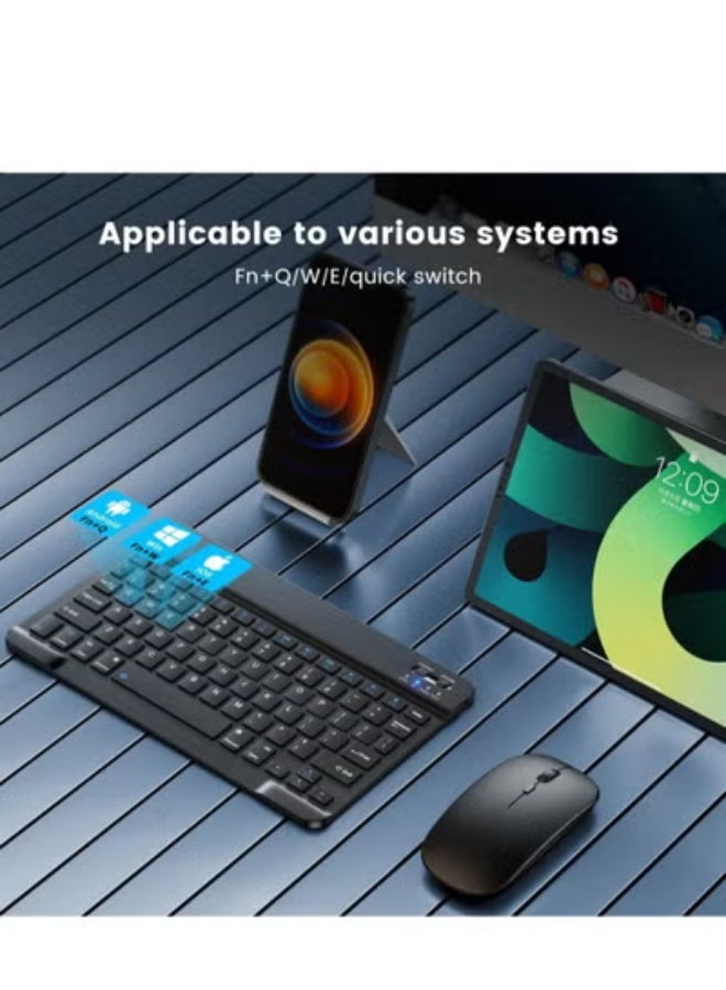 GULFLINK Wireless Bluetooth Rechargeable Keyboard, Multi-Device Universal Bluetooth Keyboard, Portable Keyboard, Suitable for iOS Android, Windows iPad, Tablets MacBook (Dark Green) - Image 3