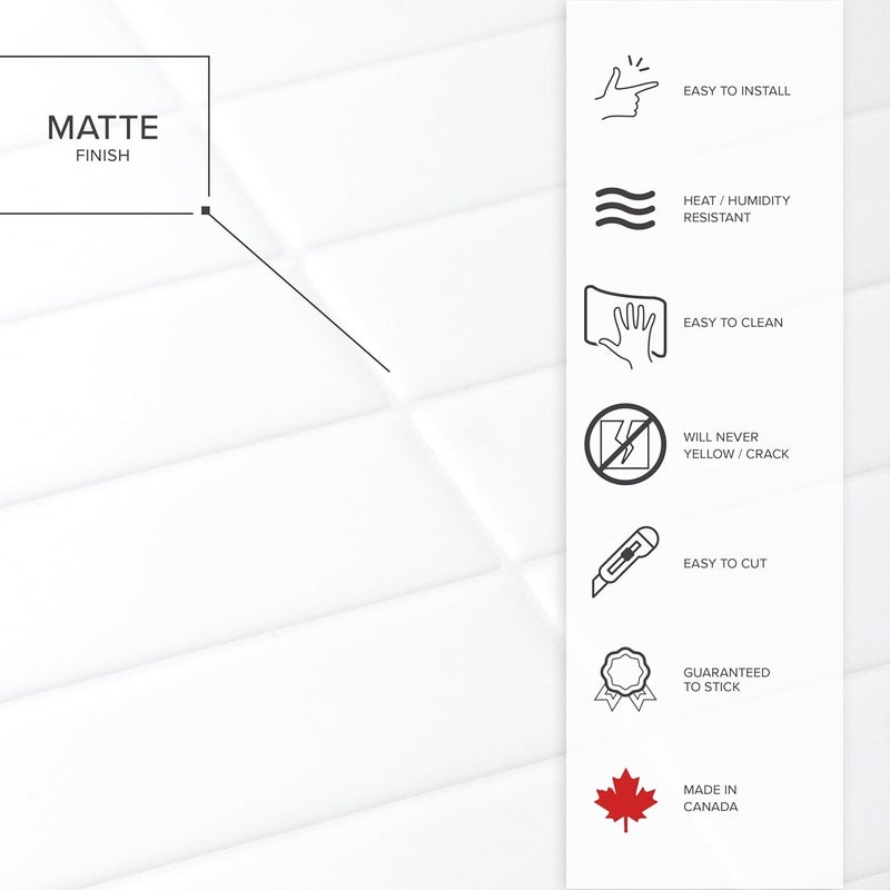 Smart Tiles Peel and Stick Backsplash - 5 Sheets of 11.43" x 9" - 3D Adhesive Peel and Stick Tile Backsplash for Kitchen, Bathroom, Wall Tile - Image 4