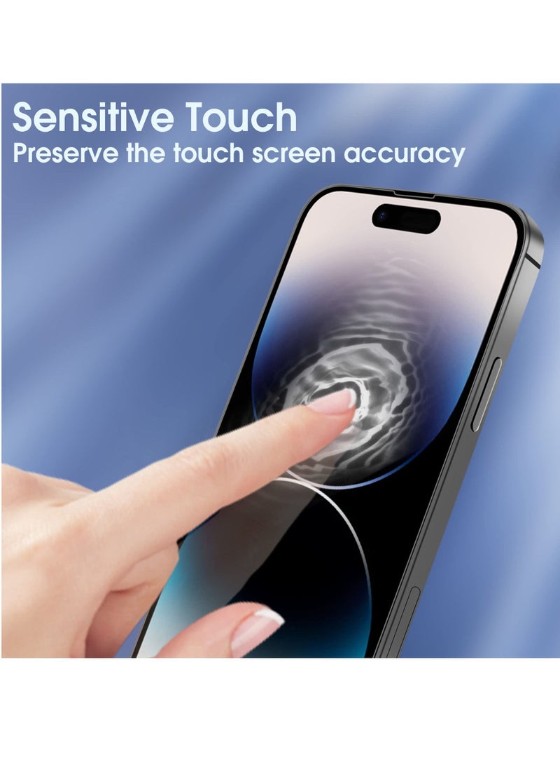 BORTONY iPhone 14 Pro Max Privacy Screen Protector 9H Anti Spy Dark Film Guard Case Friendly Bubble Free Tempered Glass for Apple iPhone 14 Pro Max 6.7 Inch 2022 - Image 2