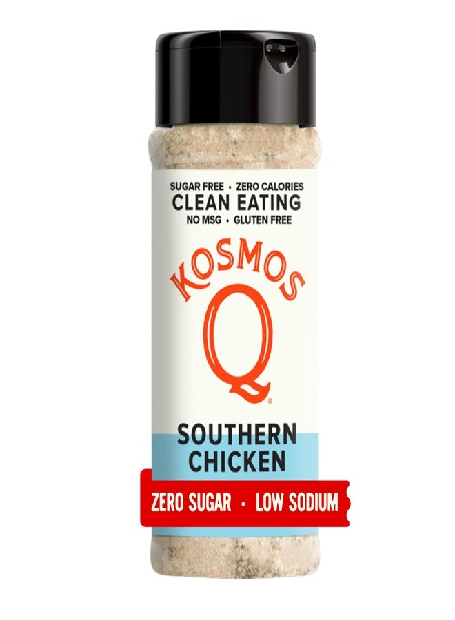 Kosmos Q توابل دجاج كوسموس كيو الجنوبية، مزيج توابل متعدد الاستخدامات للدجاج مع الثوم والريحان والزعتر، خالٍ من السكر، خالٍ من السعرات الحرارية، مناسب لنظامي باليو وكيتو الغذائيين، توابل جافة للدواجن والخضراوات وغيرها، عبوة 5.2 أونصة - Image 4