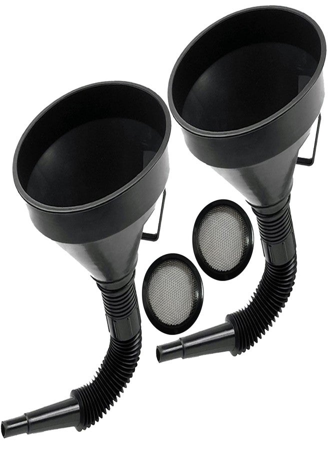 U-BCOO Multi-fFunctional Plastic Funnel Oil Funnel With Flexible Extension Nozzle For Cars And Motorcycles, Engine Oil, Liquid, Diesel, Kerosene And Gasoline（2 PCS） - Image 1