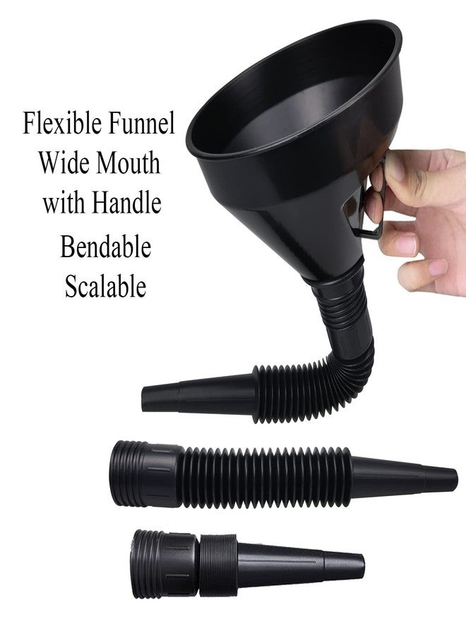 U-BCOO Multi-fFunctional Plastic Funnel Oil Funnel With Flexible Extension Nozzle For Cars And Motorcycles, Engine Oil, Liquid, Diesel, Kerosene And Gasoline（2 PCS） - Image 3