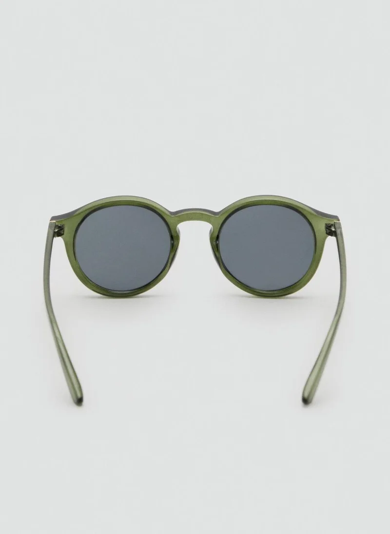MANGO Semi-Transparent Frame Sunglasses