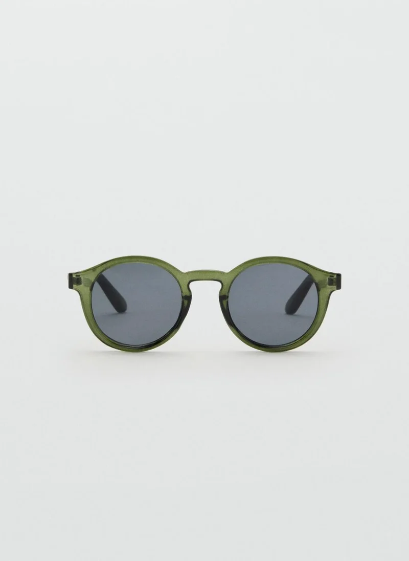MANGO Semi-Transparent Frame Sunglasses