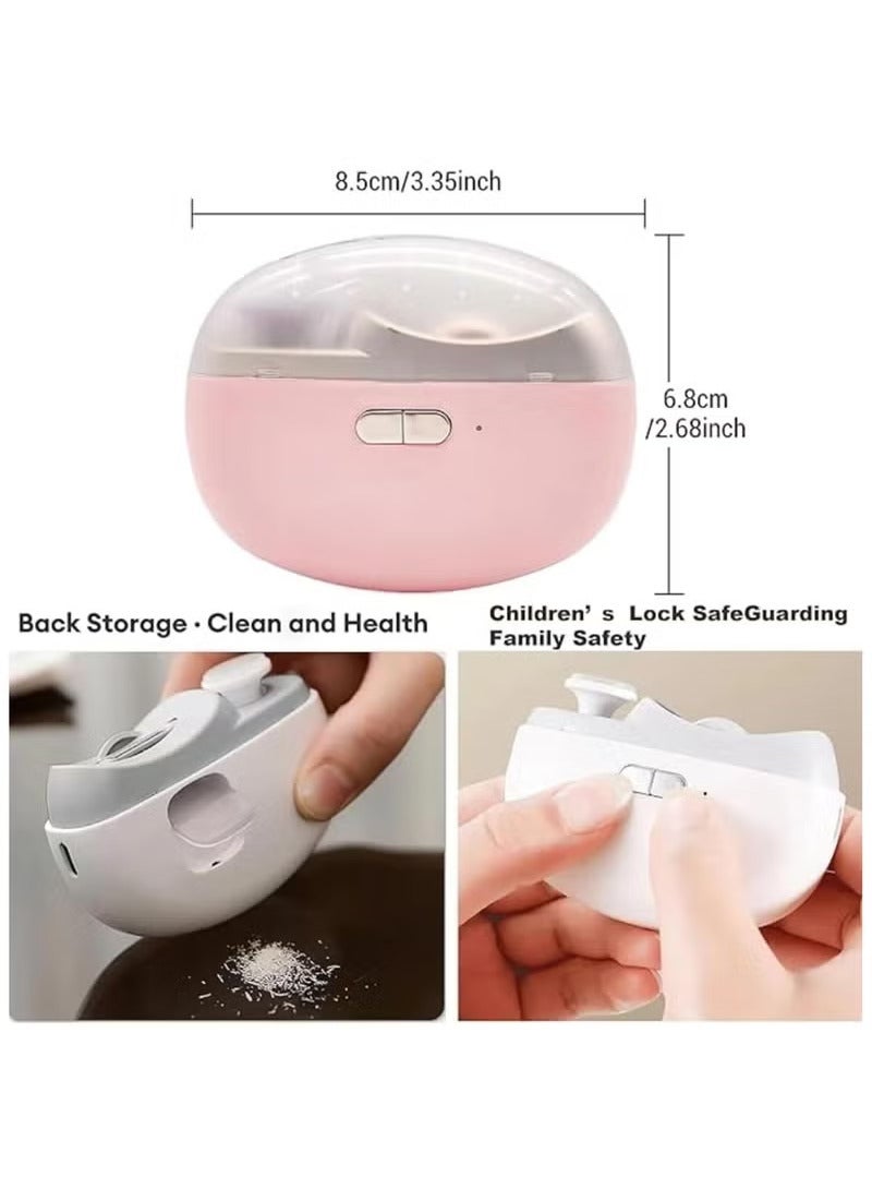 اترجسز طفل مسمار كليبرز ، Emeralune الكهربائية تلميع الأظافر كليبرز التلقائي المهنية ، مع ضوء كليبرز مانيكير كليبرز ، بيبي أدوات العناية بالشيخوخة ، كليبرز الأظافر الكهربائية ( الوردي ) - Image 2