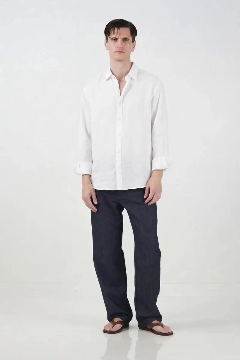 GIESTO Oversized Button Up Shirt with Shirt Collar