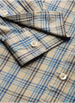 The Indian Garage Co Men Slim Fit Checkered Full Sleeves Spread Collar Casual Shirt  - Image 5
