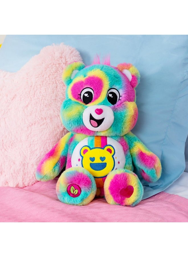 Basic Fun Care Bears 14” Good Vibes Bear- Tie-Dye Multicolored Plushie For Ages 4+ - Perfect Stuffed Animal Support Gift, Super Soft And Cuddly - Good For Girls And Boys, Employees, Collectors  - Image 3