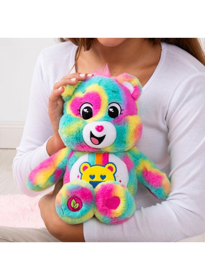 Basic Fun Care Bears 14” Good Vibes Bear- Tie-Dye Multicolored Plushie For Ages 4+ - Perfect Stuffed Animal Support Gift, Super Soft And Cuddly - Good For Girls And Boys, Employees, Collectors  - Image 2