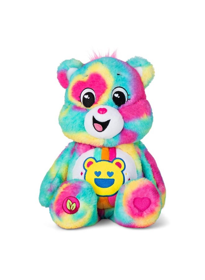 Basic Fun Care Bears 14” Good Vibes Bear- Tie-Dye Multicolored Plushie For Ages 4+ - Perfect Stuffed Animal Support Gift, Super Soft And Cuddly - Good For Girls And Boys, Employees, Collectors  - Image 1