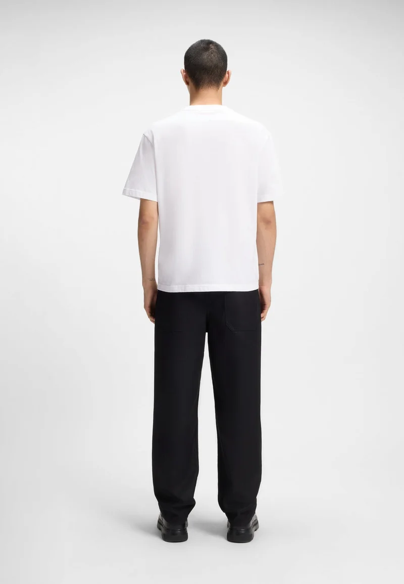 HUGO Cotton-jersey T-shirt with printed artwork