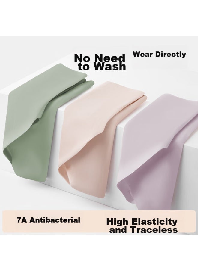 Dr.chu Disposable Underwear For Women, Seamless, 3-pack, Sterilized, Silk-like, Thin For Summer, Suitable For Pregnant Women, Travel, Business Trips, Size M, Three Colors - Image 1