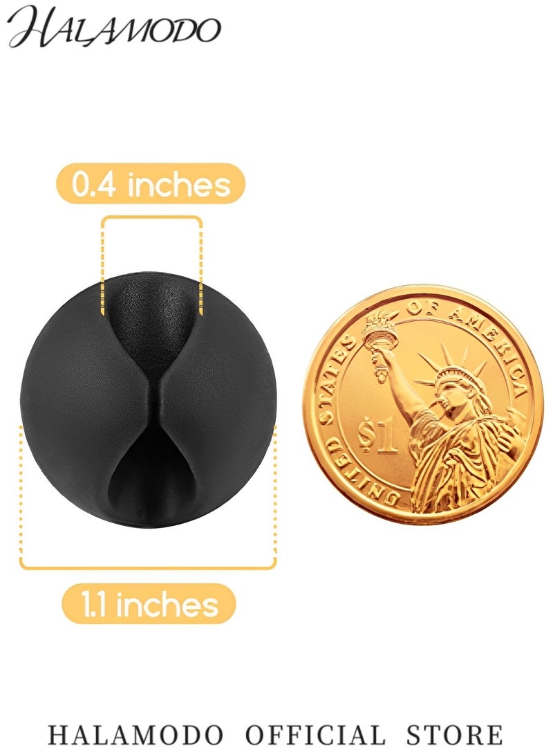 هالامودو 9 قطع حامل شاحن حامل الأسلاك حامل الشاحن حامل الأسلاك مشابك إدارة الكابلات مشابك حامل الأسلاك لتنظيم مكتب المكتب منضدة المكتب شاحن الهاتف السيارة - Image 3