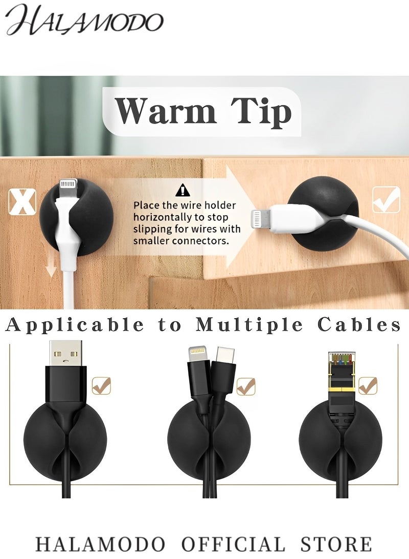 هالامودو 9 قطع حامل شاحن حامل الأسلاك حامل الشاحن حامل الأسلاك مشابك إدارة الكابلات مشابك حامل الأسلاك لتنظيم مكتب المكتب منضدة المكتب شاحن الهاتف السيارة - Image 5