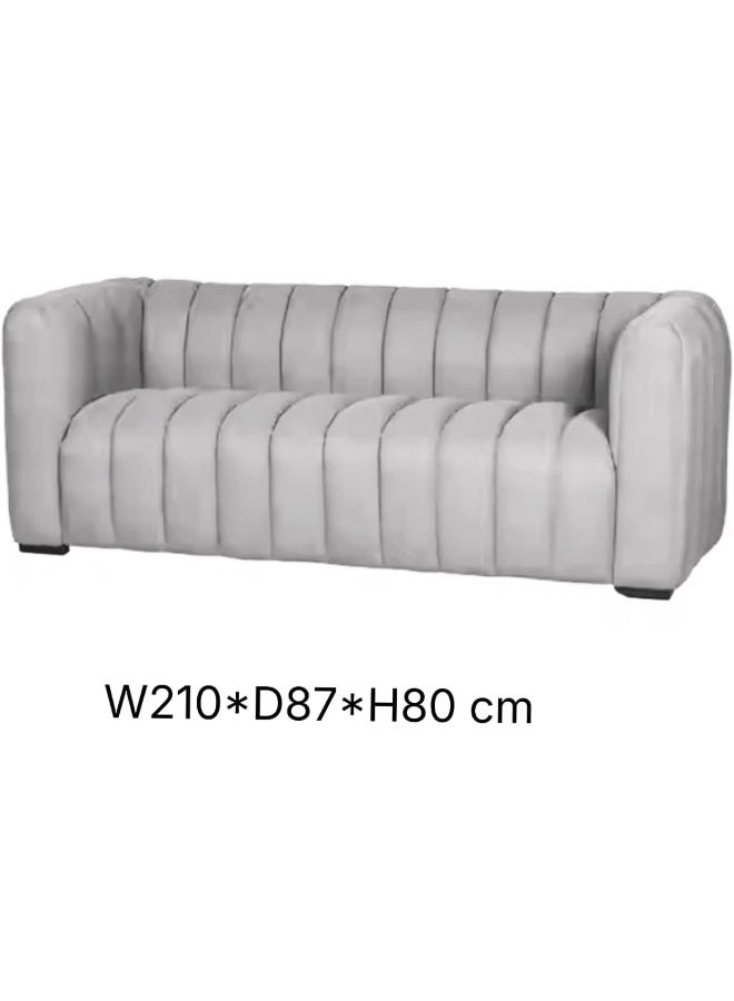 Zayn comforts Fashionable Pumpkin Sofa â€“ Comfortable One-Piece Fabric Couch for Contemporary Interiors (Beige) - Image 2