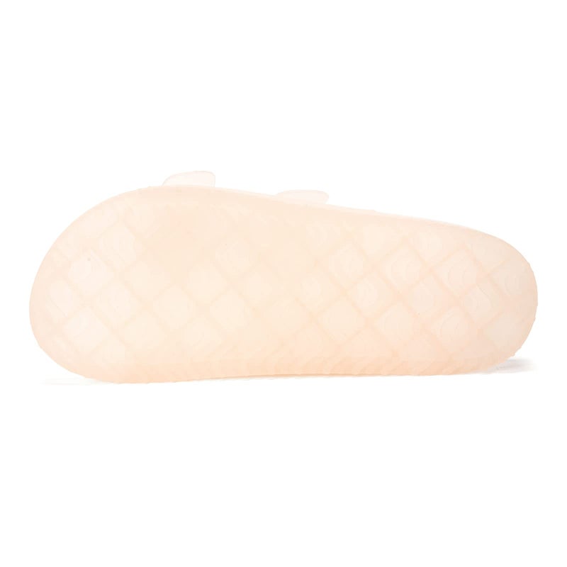 FUNKYMONKEY Women's Slides Sandals Dream Jelly Color Adjustable Double Buckle Adjustable Plastic Flat Sandals (7 M US, Nude/MKLS) - Image 4