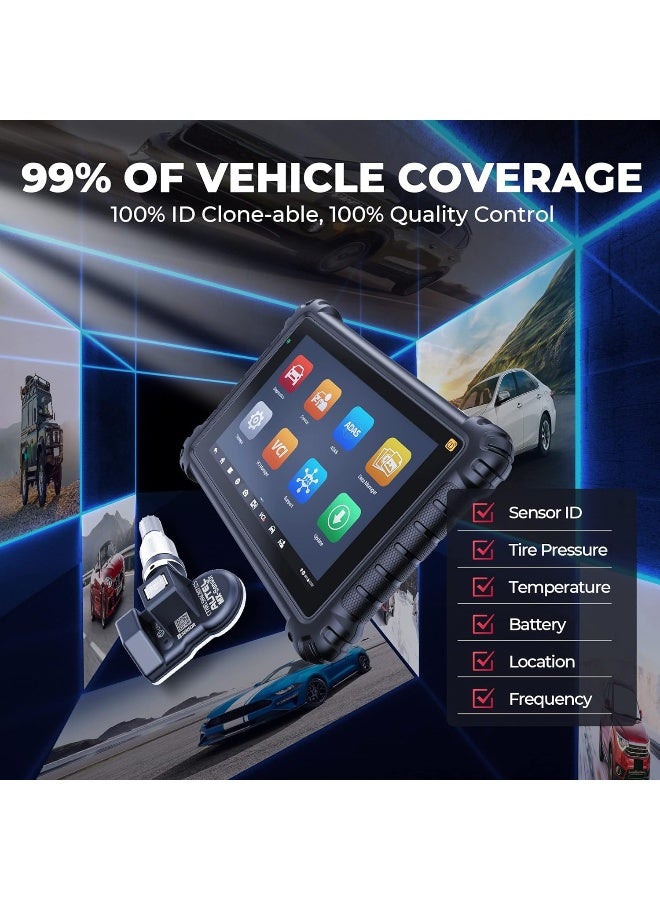 Autel MX-Sensor 2 in 1 (315MHz + 433MHz) Programmable TPMS Sensor - OE Level Tire Pressure Monitoring System (Press-in, Metal Valves, Pack of 4 Sensors) - Image 4