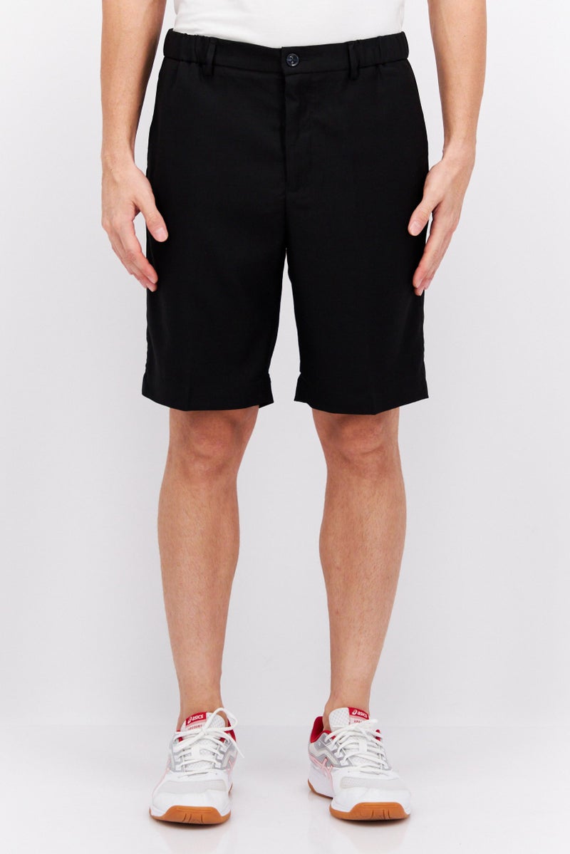 Sorbino Men Drawstring Solid Chino Shorts, Black - Image 1