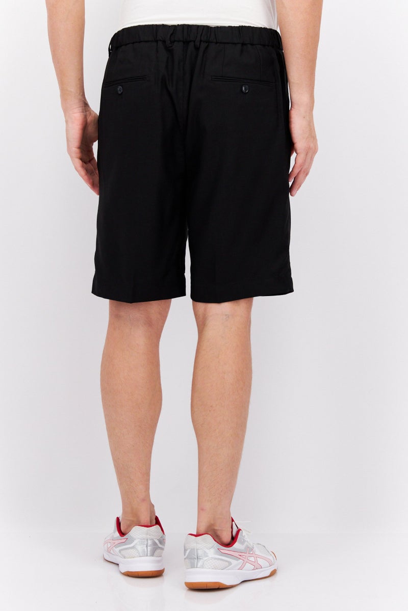 Sorbino Men Drawstring Solid Chino Shorts, Black - Image 2