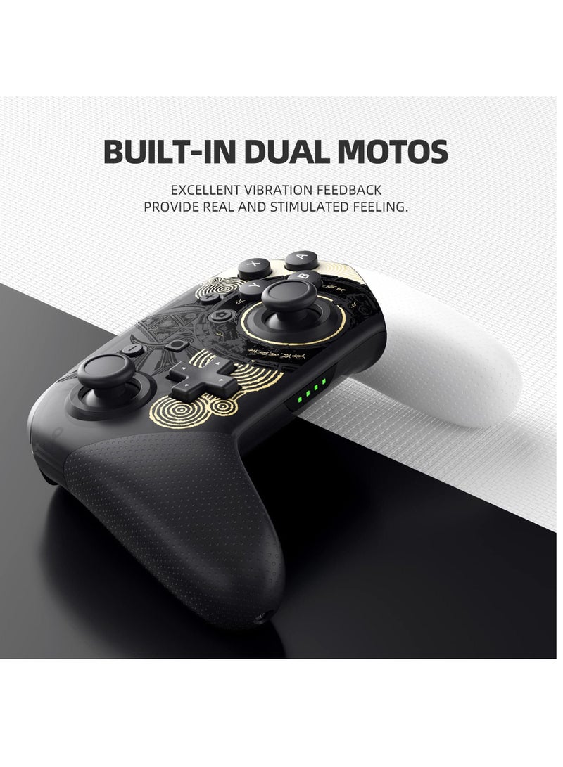 Houmt Switch Pro Controller Enhanced Wireless Pro Controller Compatible with Nintendo Switch Lite OLED Remote Gamepad with Joystick Dual Vibration Motion and Wake up Function - Image 2