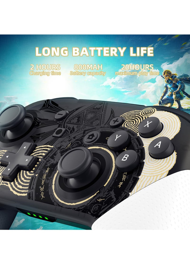 Houmt Switch Pro Controller Enhanced Wireless Pro Controller Compatible with Nintendo Switch Lite OLED Remote Gamepad with Joystick Dual Vibration Motion and Wake up Function - Image 5