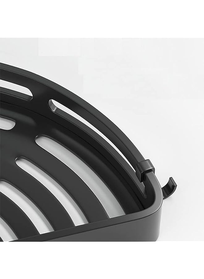 Raxoom Space Aluminum Bathroom Shelf Shower Shelves No-drill Wall Mount Shower Storage Rack Corner Shelf Bathroom Accessories (Triangle-Black01) - Image 4