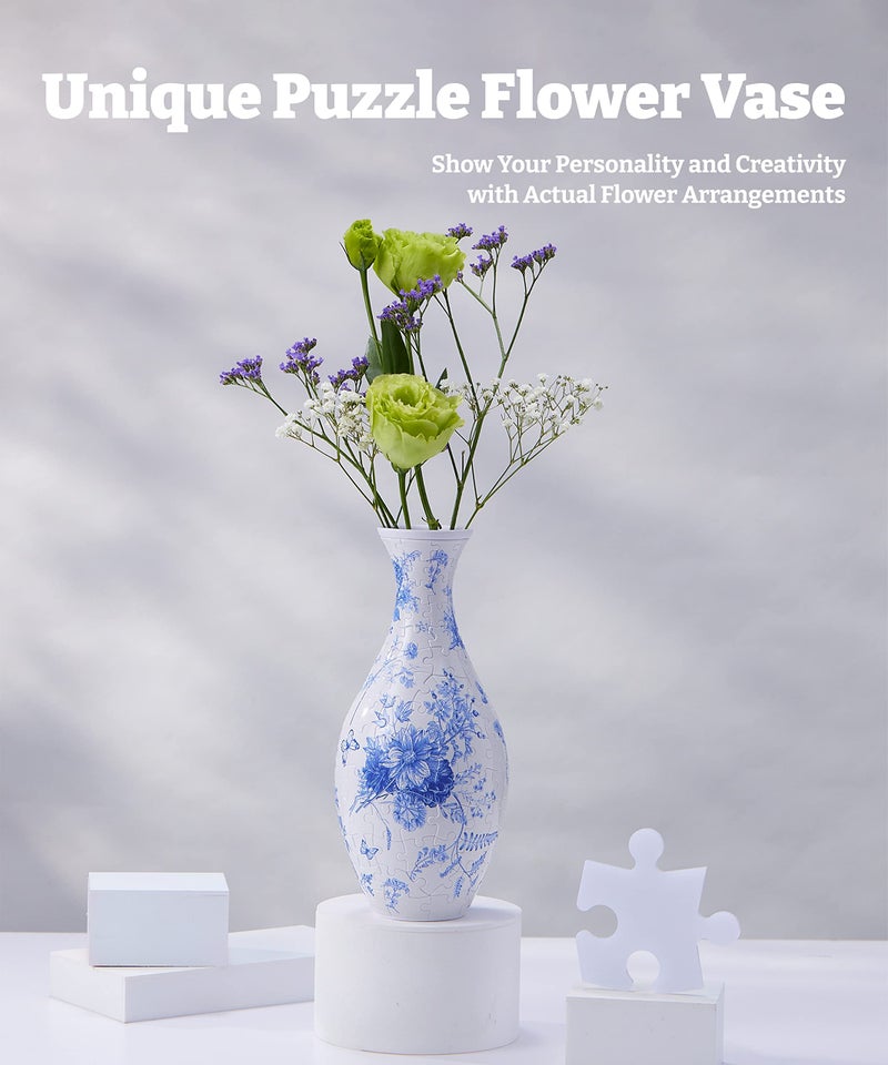 Pintoo بازل 3D من بينتو للبالغين 160 قطعة مزهرية زهور - موسم الإزهار - كوب ماء قابل للفصل مجانًا قطع بازل بلاستيكية منحنية لا تتطلب غراء [S1033] - Image 2