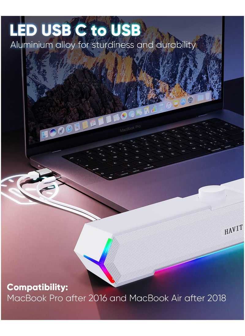 هافيت - M19 مكبر صوت استريو خفيف يعمل باللمس مقاس 3.5 ملم/يعمل بمنفذ USB - Image 1