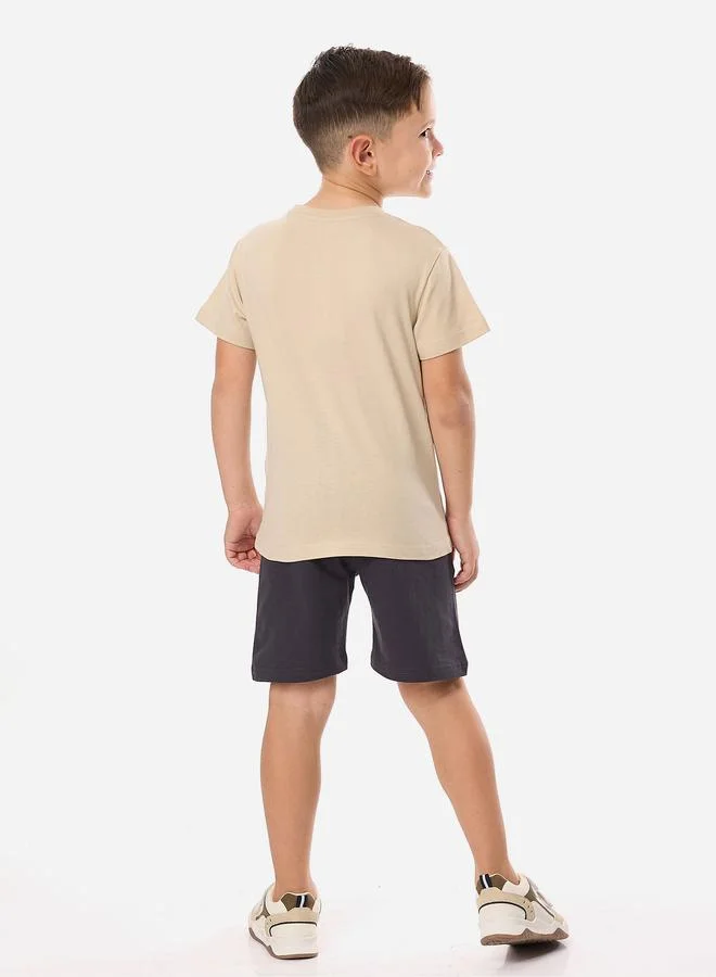 victor and jane Victor And Jane Boys Beach Days Graphic T-Shirt and Shorts Set