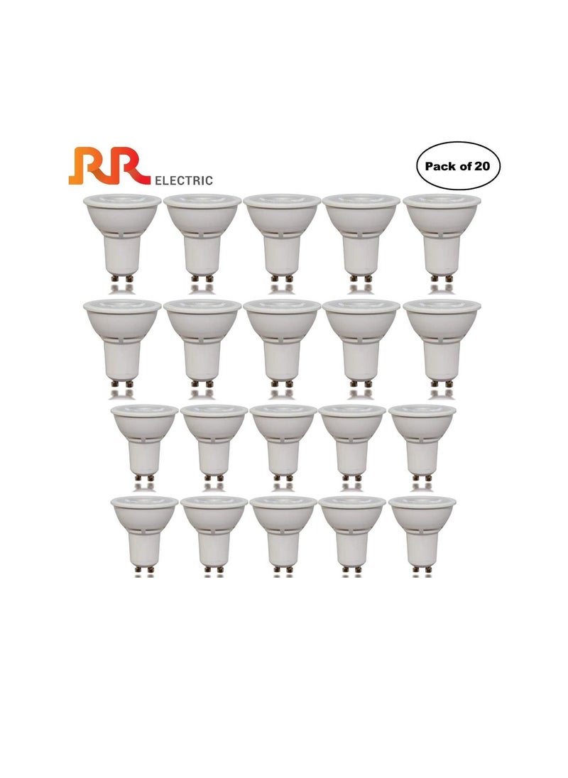 RR RR Lighting LED Ceiling Spot Light, Energy Saver Zero UV Spot Lamp with High Lumen, GU10 5W 230VAC I For Indoor Home Office (Day Light 6500K - 5W, Pack of 20)  - Image 2