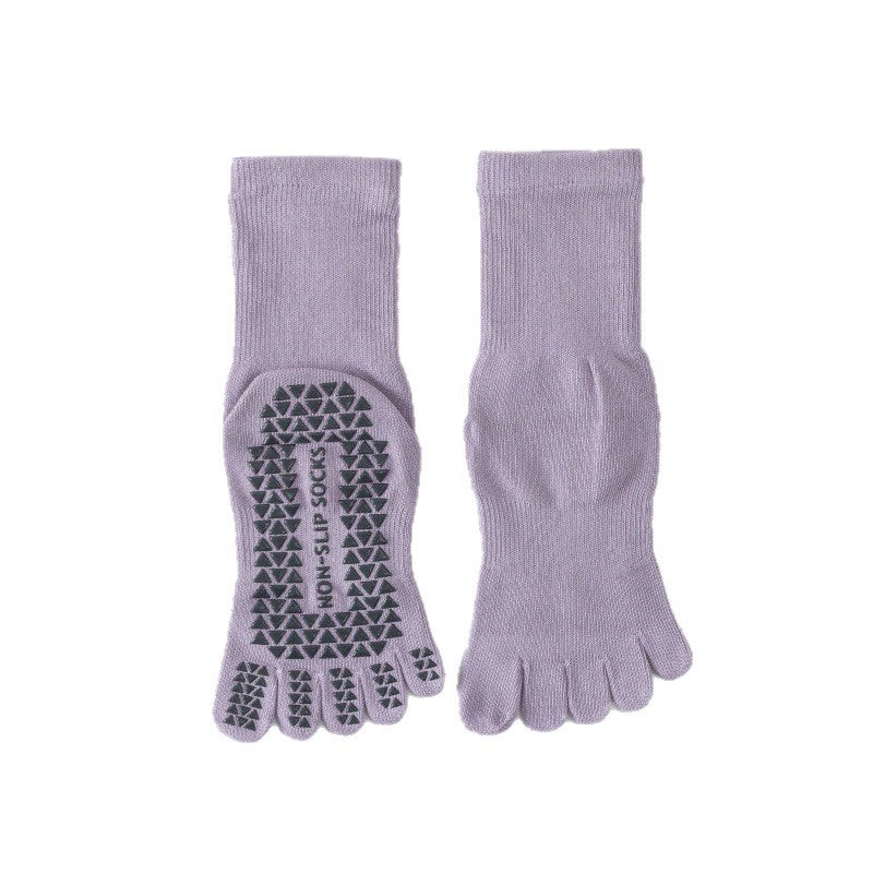 Yoga Socks Non-Slip Mid-Calf Five-Toe Socks for Women - Image 5