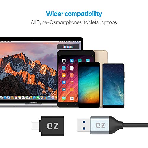 QZ USB Type C OTG Adapter, Type C to USB Connector, USB to Type C Adapter OTG [Thunderbolt-3 Compatible] - Image 4