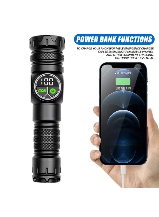 Generic High Brightness White Laser Flashlight - Waterproof with Digital Display and USB Charging  - Image 3