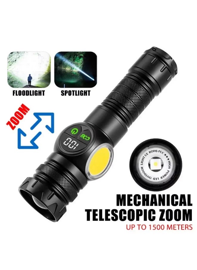 Generic High Brightness White Laser Flashlight - Waterproof with Digital Display and USB Charging  - Image 5