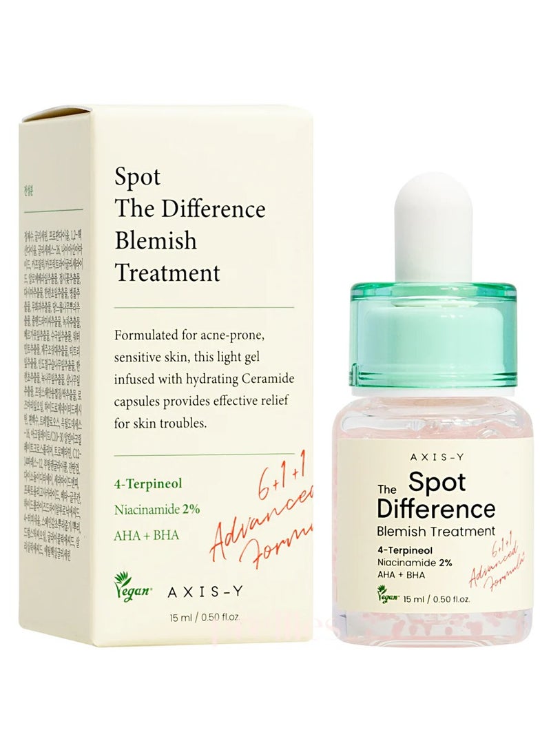 AXIS-Y Spot The Difference Blemish Treatment 15ml / 0.5 fl. oz | Hydrating Gentle Acne Spot Treatment  - Image 1